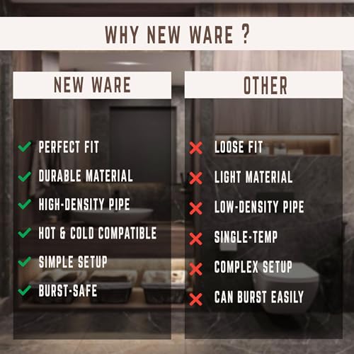 Image of New Ware PVC Bottle Trap With Waste Outlet Pipe for Kitchen Sink-Wash Basin-Transparent Bottle Trap for easy Cleaning-Flexible 9 inchinch PVC Pipe with Extend length of 25 inchInch-Odor-Less rubber-Down Comer