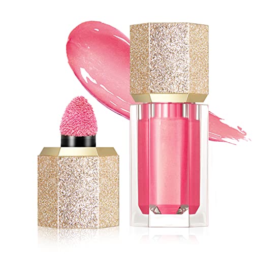 PASNOWFU Soft Cream Liquid Blush, Creamy Blush For Cheak, Long Lasting, Waterproof, Smudge Proof, Bright Natural Looking Skin Blush Makeup, Cherry Red