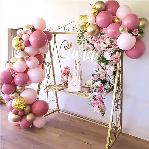 Image of KALOR Light Pink Balloons,100 Pcs 5 Inch Mini Matte Latex Balloons for Balloon Garland Arch, Girl's Birthday Decoration, Wedding Party, Baby Shower Decorations