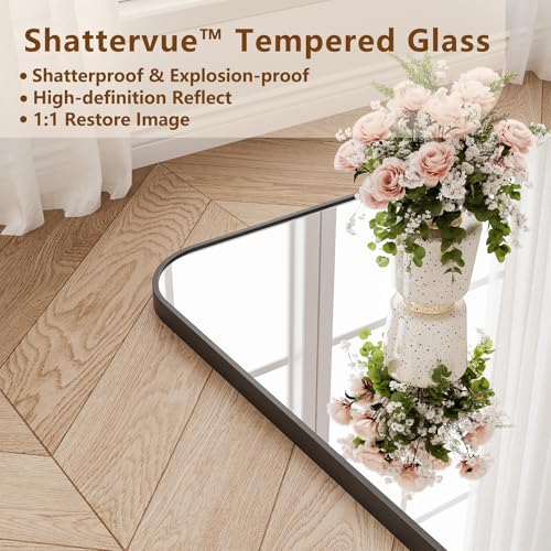 Image of Koonmi Full Length Mirror, 76 inchx34 inch Mirror Full Length with Stand