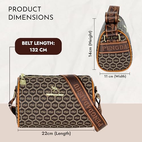 Image of Storite Women's Crossbody Sling Bag | Faux Leather | Zipper Closure | Adjustable Strap