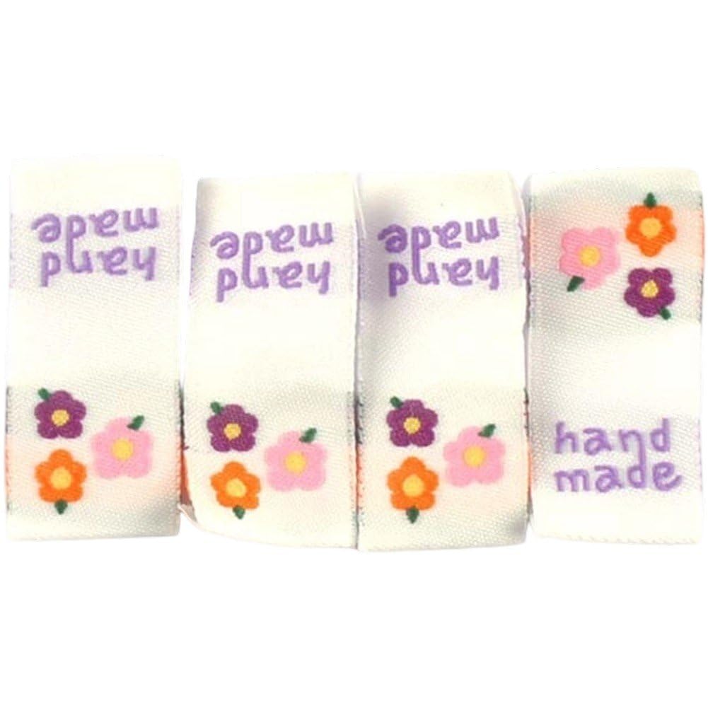 Luxylei 100 Pcs Handmade Sewing Labels for Handmade Items Clothing Labels Personalized Crochet Tags Custom Tags for Diy Crafts Knitting Crocheting Sewing
