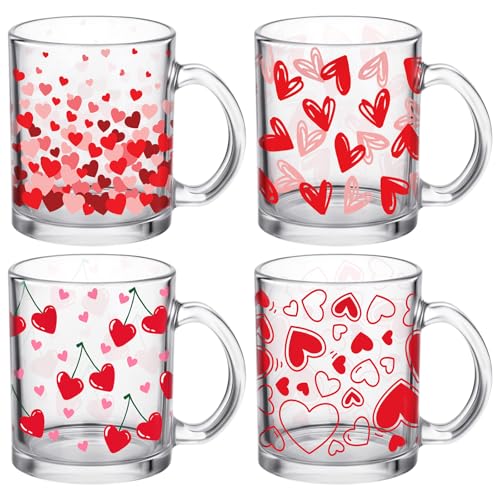Bokon 4 Pcs Galentine's Day Gifts Valentine Glass...