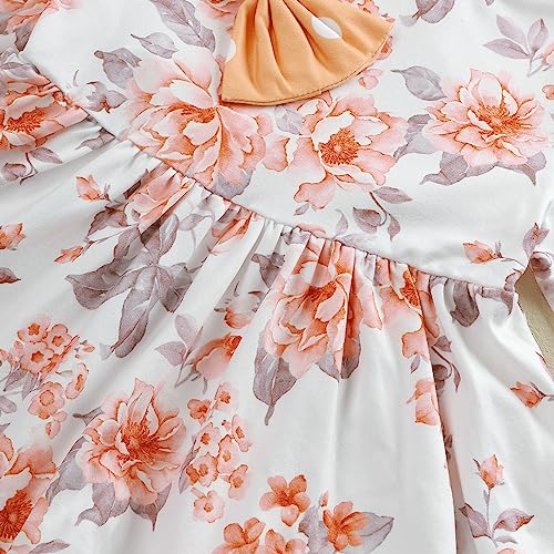 Image of Axumity Kid Girl Clothes Ruffle Sleeve Top Floral Allover Pants 3-9 Years Fall Outfit Set