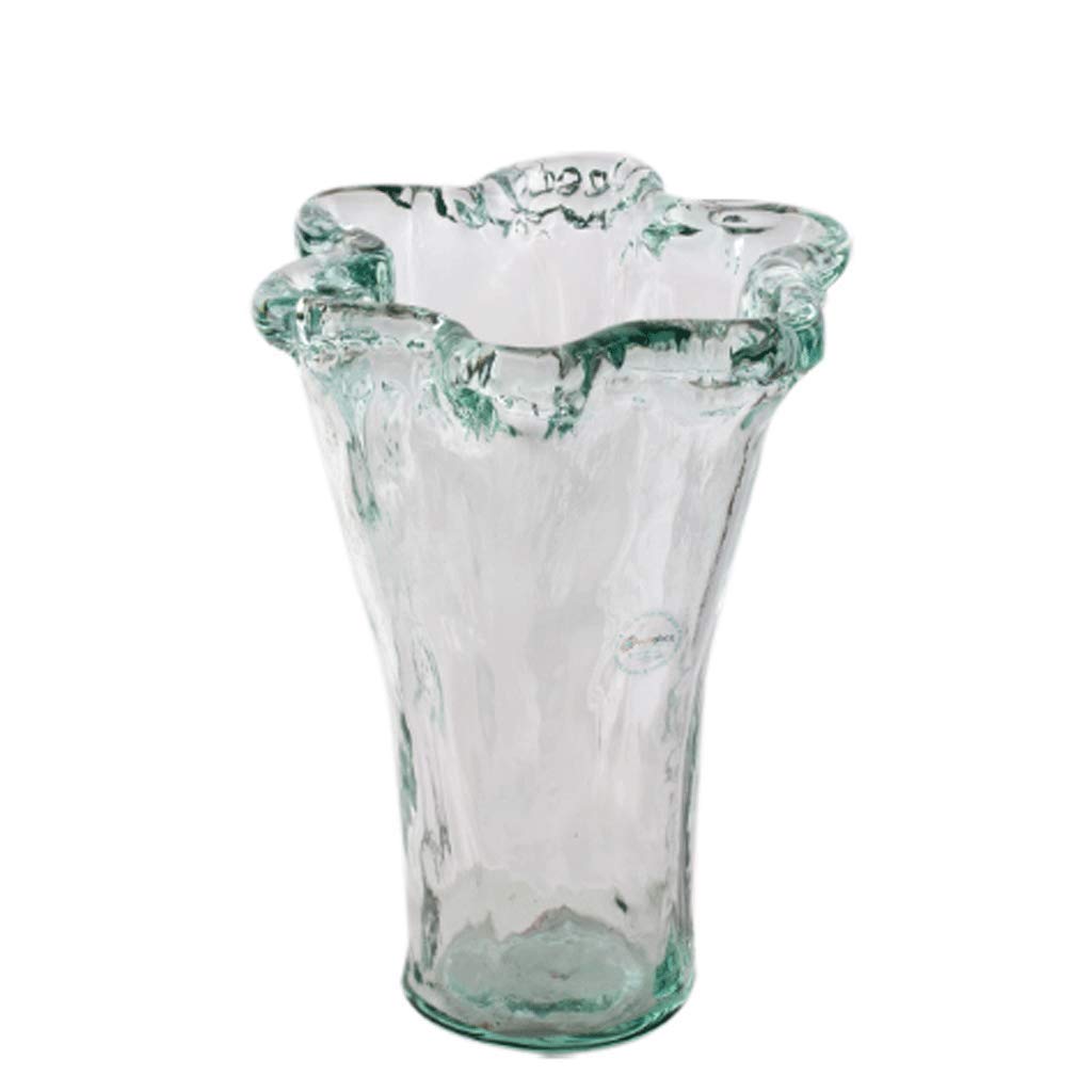 Vase en verre transparent haut de gamme au design de bouteille artistique