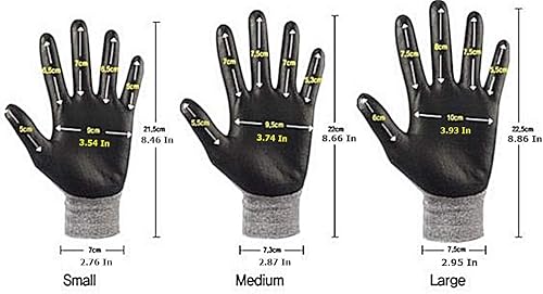 Miniatura 4 de 3M KOR Guantes ligeros recubiertos de espuma de nitrilo, lavables, tacto inteligente, 10 pares, talla M, color gris