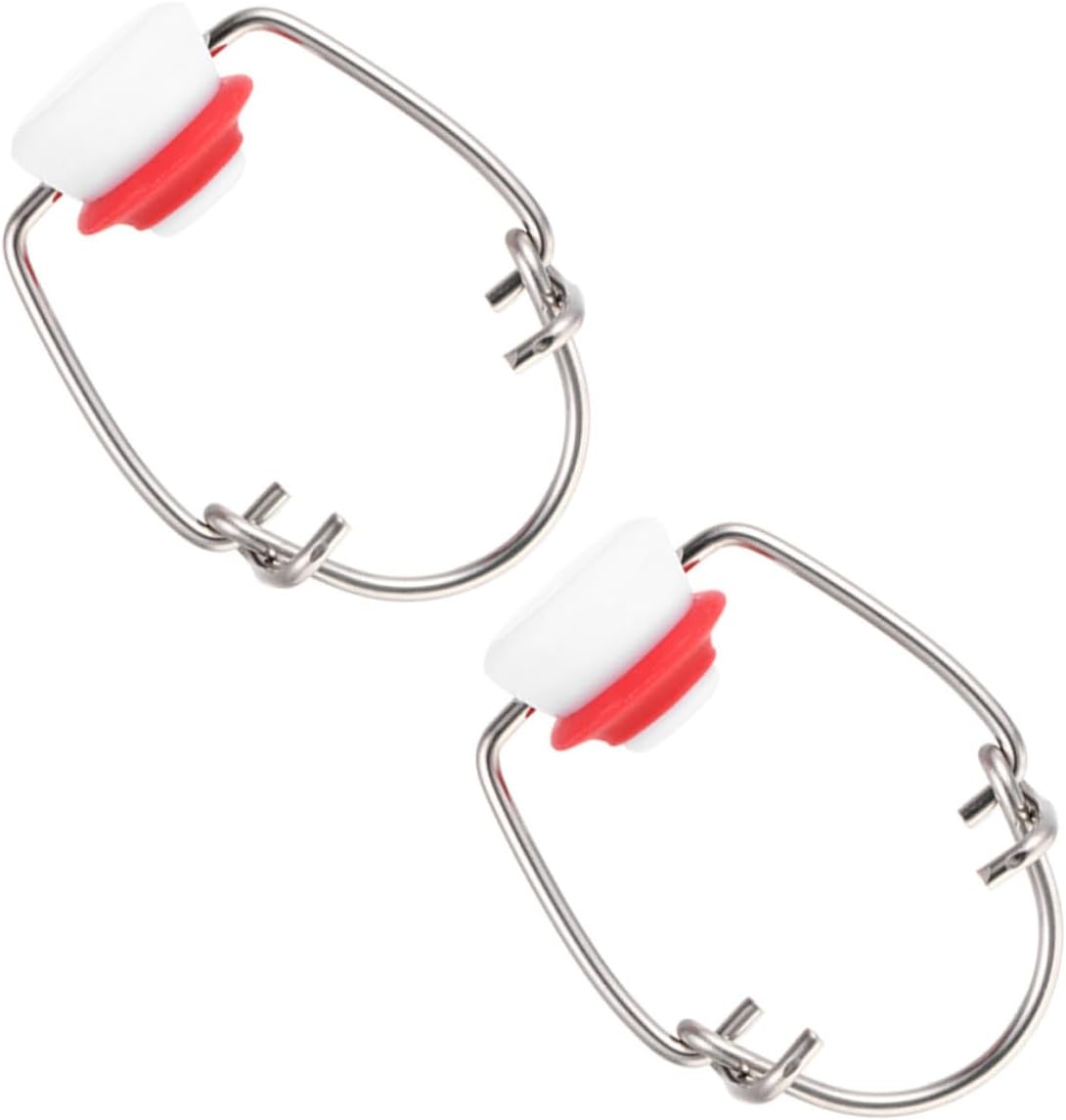 2pcs Crimson Top Bottle Caps Stainless Steel Flip Lid Sealing Stoppers with Half Gasket for Homebrew Glass Beer Bottles