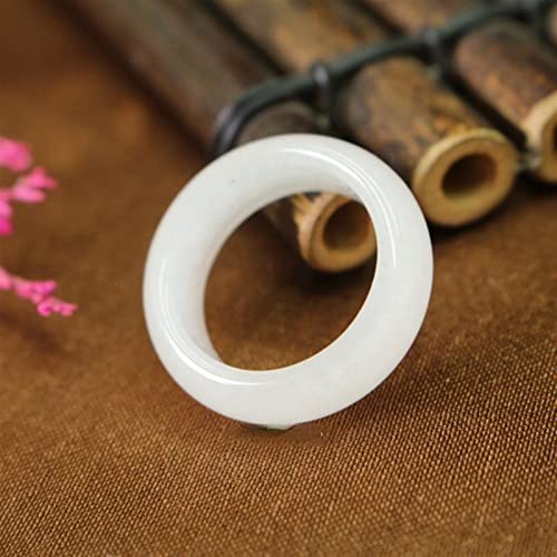 Bague en jade blanc de protection Feng Shui, le cadeau spirituel parfait