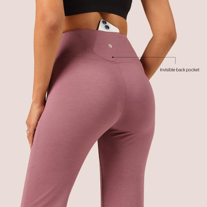 Image of BlissClub AirMelt Flare Pants - Lite | Flared Silhouette | Back Pocket| Weightless Fabric | High Rise Waistband, Tall (for Women Above 5'5)