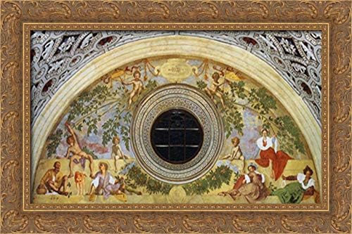 Vertumnus and Pomona 24x16 Gold Ornate Wood Framed Canvas Art by Jacopo Pontormo