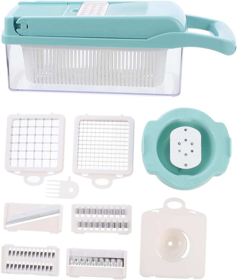 Amosfun Multifunctional Vegetable Chopper Slicer Grater Egg White Separator Plastic Easy to Use for Home Cooking for Slicing Potatoes and Vegetables