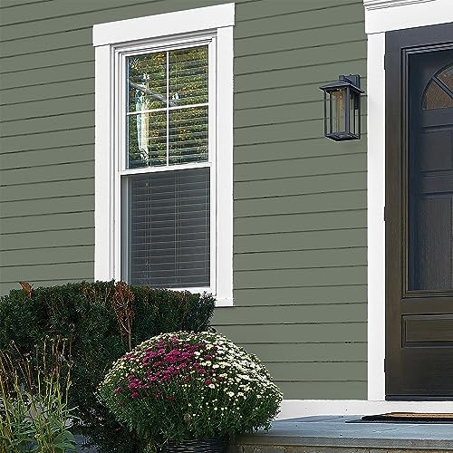 Glidden Total Exterior Paint & Primer All-in-One, Thyme Green/Green, Flat, 1 Gallon