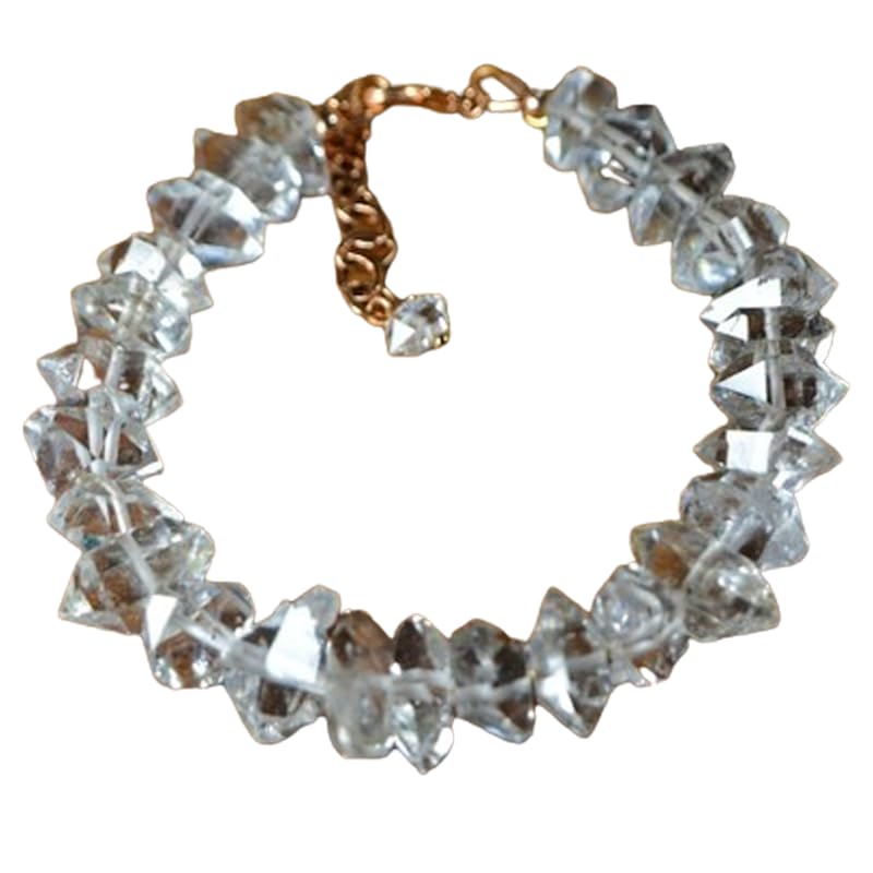 Bracelet en diamant Herkimer blanc pour sublimer vos tenues du quotidien