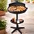 I-Keukenn Indoor & Outdoor Electric Grill, Portable BBQ with Non-Stick Baking Pan, 1500W Power & Intelligent Temperature Control, Removable Stand for Balcony Backyard Camping Party, Gray