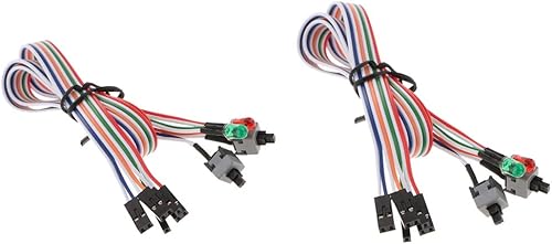 Fityle StA cke Computer Stromkabel ATX Netzleitung Power-Schalter Reset-Taste mit LED-Lichter Fityle StA cke Computer Stromkabel ATX Netzleitung Power-Schalter Reset-Taste mit LED-Lichter