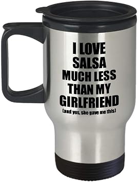Salsa Boyfriend Travel Mug Funny Valentine Gift Idea For My Bf From Girlfriend I Love Coffee Tea 14 Oz Insulated Lid Commuter