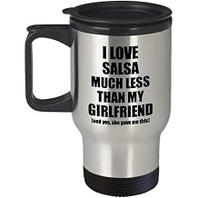Salsa Boyfriend Travel Mug Funny Valentine Gift Idea For My Bf From Girlfriend I Love Coffee Tea 14 Oz Insulated Lid Commuter