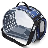 DESIGN PANORAMIQUE TRANSPARENT - Notre Sac de transport pour chats, avec ses parois latérales entièrement transparentes, offre aux chats et aux chiens un large champ de vision, aide à soulager l'anxiété des animaux, permet à votre animal de profiter en permanence du paysage extérieur. Note : Le sac à dos est recouvert d'une couche de film protecteur, veuillez l'arracher lorsque vous le recevez.