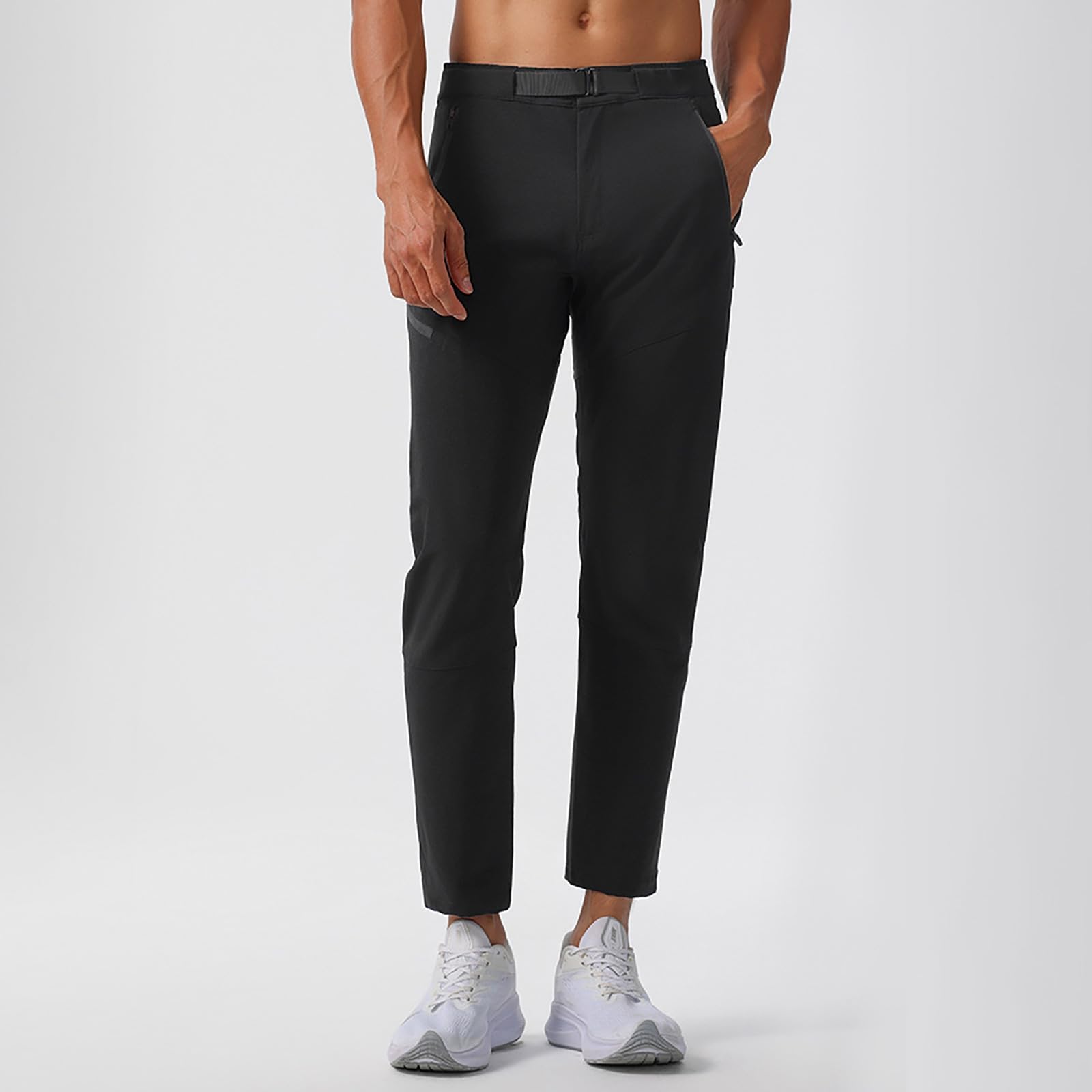 Pantalons De Randonnée Homme Pantalon De Travail Treillis Noir Tactique Chantier Technique Etanche Léger Convertible Impermeable Randonnee Moto Cross Fitness Tenue Vetement 2XL Marche Surpantalon