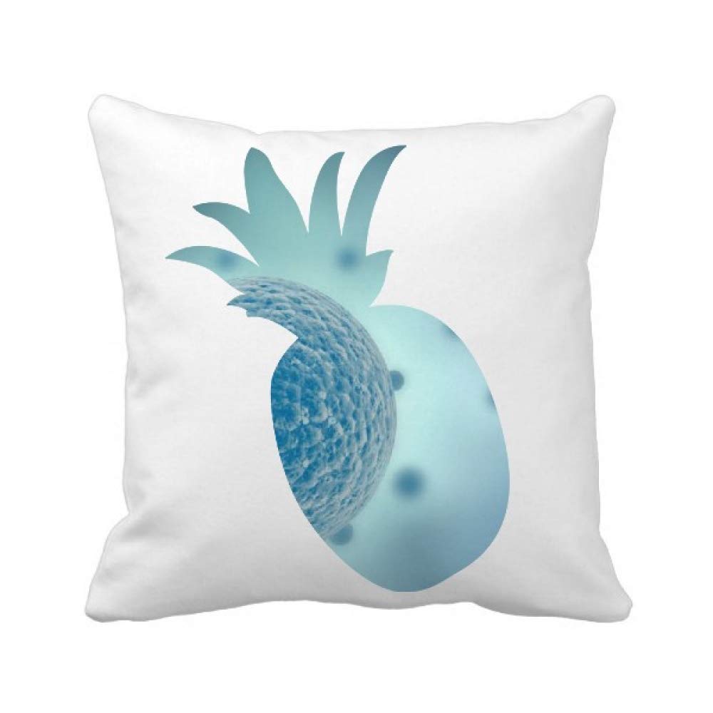 Coussin carré microcosmique ananas en bioplast de style DIY science et déco