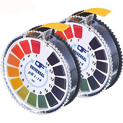 cococity Indikatorpapier Universal PH Teststreifen 2 Rollen Indikator Lackmus Messstreifen 0-14 für Schulen, Labor, Hydroponik, Aquarien, industrielle Prüfung, landwirtschaftliche Prüfung Cover