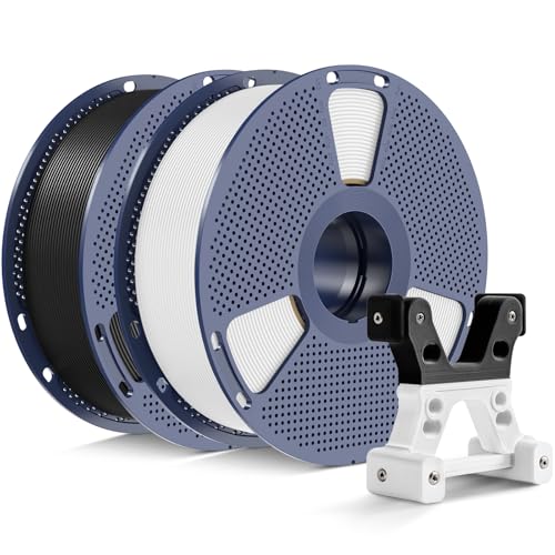 Image of PETG Filament 1.75mm, Ultra Tough, Heat Optimized, Odorless, 2kg(4.4lbs) SUNLU PETG Bundle 3D Printer Filament, Dimensional Accuracy + /- 0.02mm, Black+White