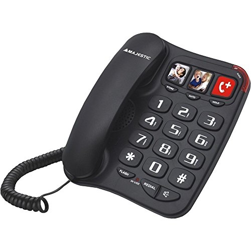 Majestic Billy 201 Nero – Telefono Fisso Con Tasti Grandi, 3 Memorie Dirette E Vivavoce - 2