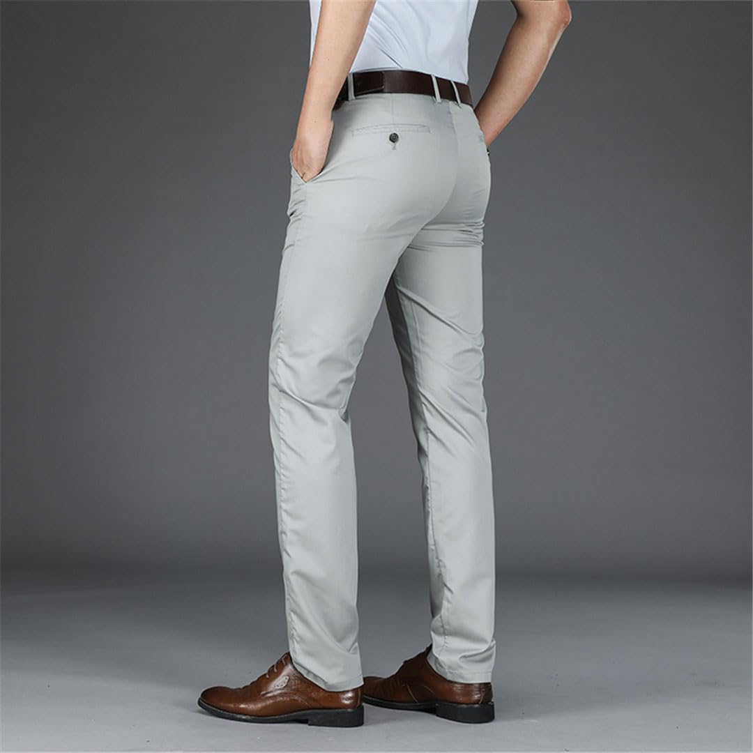 Vogrtcc Pantaloni Casual da Uomo di Media Lunghezza Pantaloni da Lavoro Dritti Pantaloni Estivi da Uomo di Grandi Dimensioni