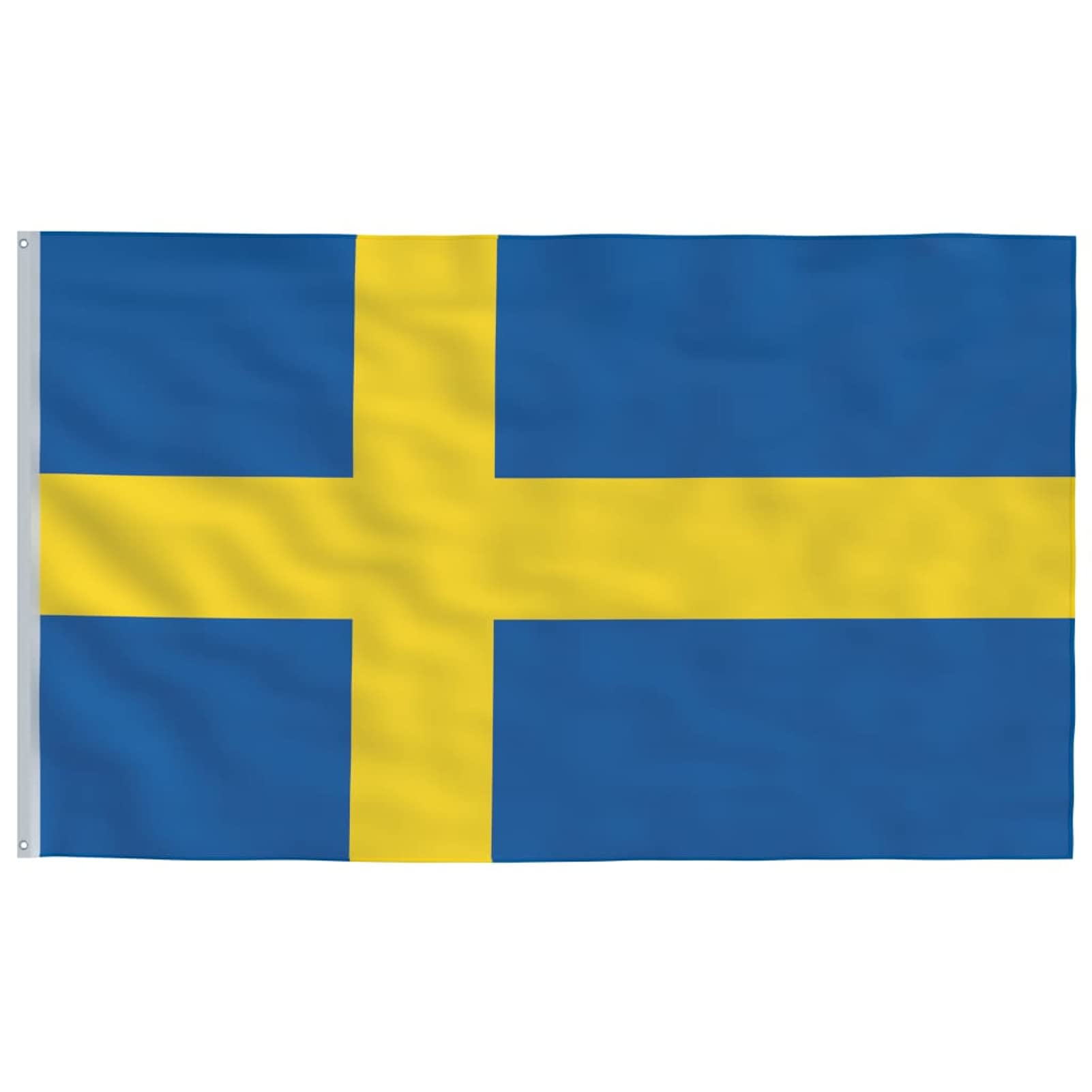 Tidyard Drapeau de la Suède et mât 6,23 m Aluminium Style A