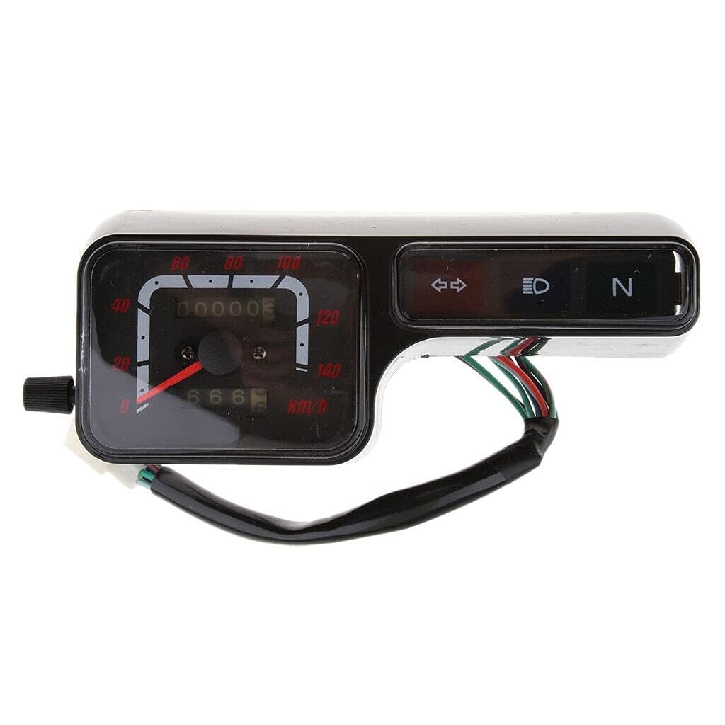 Royal Sun 0-140Km/h Speedometer Clock Instrument Odometer Compatible with Honda XR250 CRM250 BAJA250 XLR250 with Neutral Display, Turn Indicator, Headlight Indicator