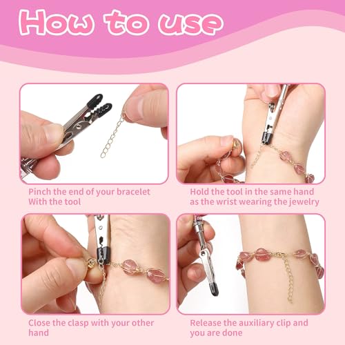 WIFORT Bracelet Helper Tool - Bracelet Helper to Put on Yourself, Quick Release Fastening Jewelry Clasps Bracelets Assist Tool for Necklace, Jewelry, Zippers