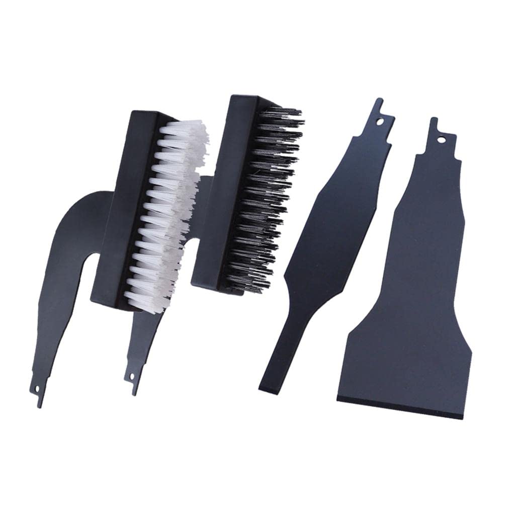 Ensemble de 4 Brosses pour Scie Comprenant Un Grattoir, Une, Une Brosse En Nylon et Une Brosse En Acier pour Un Nettoyage Pro, Ensemble 4 pièces