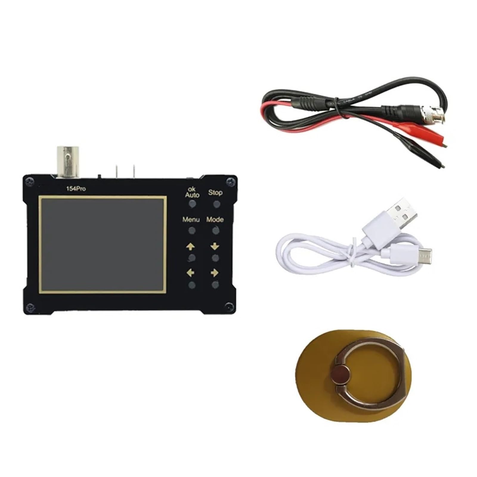 Oscilloscope numérique DSO154Pro avec écran de 2,4 Pouces, Bande passante analogique 18 MHz/z, générateur de signaux(1 MHz (no Battery))