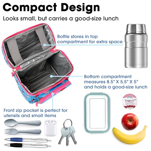 Image of J World Corey Kids Lunch Bag. Insulated Lunch-Box for Girls, Women, Strawberry