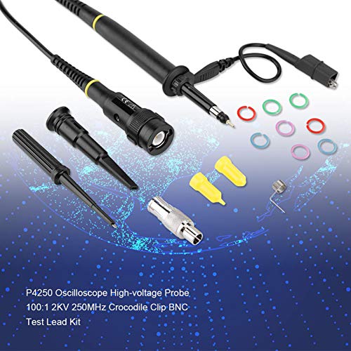 Image of Detachable Digital Oscilloscope Probe for P4250 100:1 2KV 250MHz Oscilloscope High Voltage Probe, Scope Probe 100x Scope Probe Oscilloscope Clip BNC Test Kit with