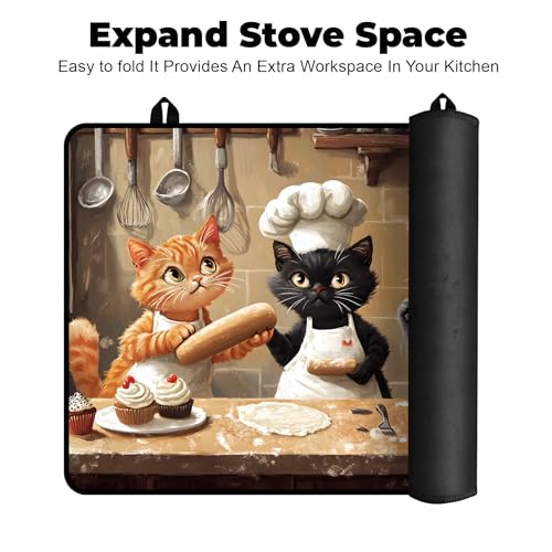 Image of Stove Top Cover for Glass Electric Stove (Cat, 30 inch x 21 inch)
