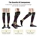 CAMEL CROWN Womens Long Thigh High Socks Striped Knee High Leg Warmers Socks Compression Stockings