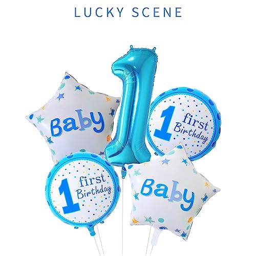 Image of 40 Inch Blue Number Balloons, Helium Mylar Foil Number Balloons for Birthdays, Number 1 Balloon for Party Wedding Bachelorette Birthday Bridal Shower Graduation Anniversary Celebration Party
