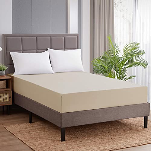 Drap-housse élastique beige pour un lit King size toujours impeccable - 3