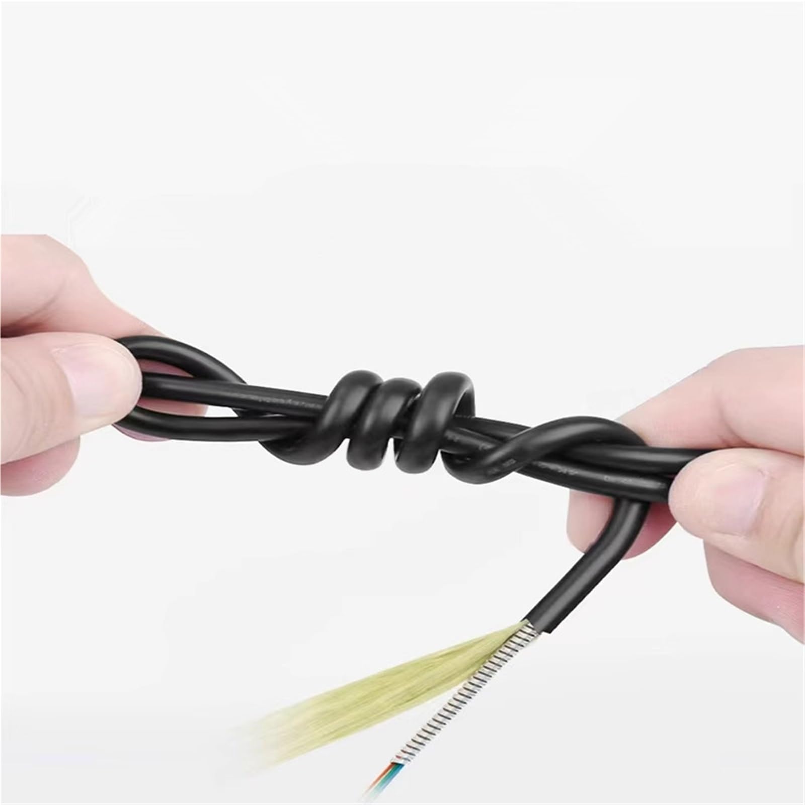 Cable de fibra óptica blindado de TPU, multimodo OM3-300, 2/4/6/8/12 núcleos, LC-LC, SC, FC, ST, UPC, latiguillo de fibra óptica flexible, FTTH, 250 m(12-core LC UPC-LCUPC)