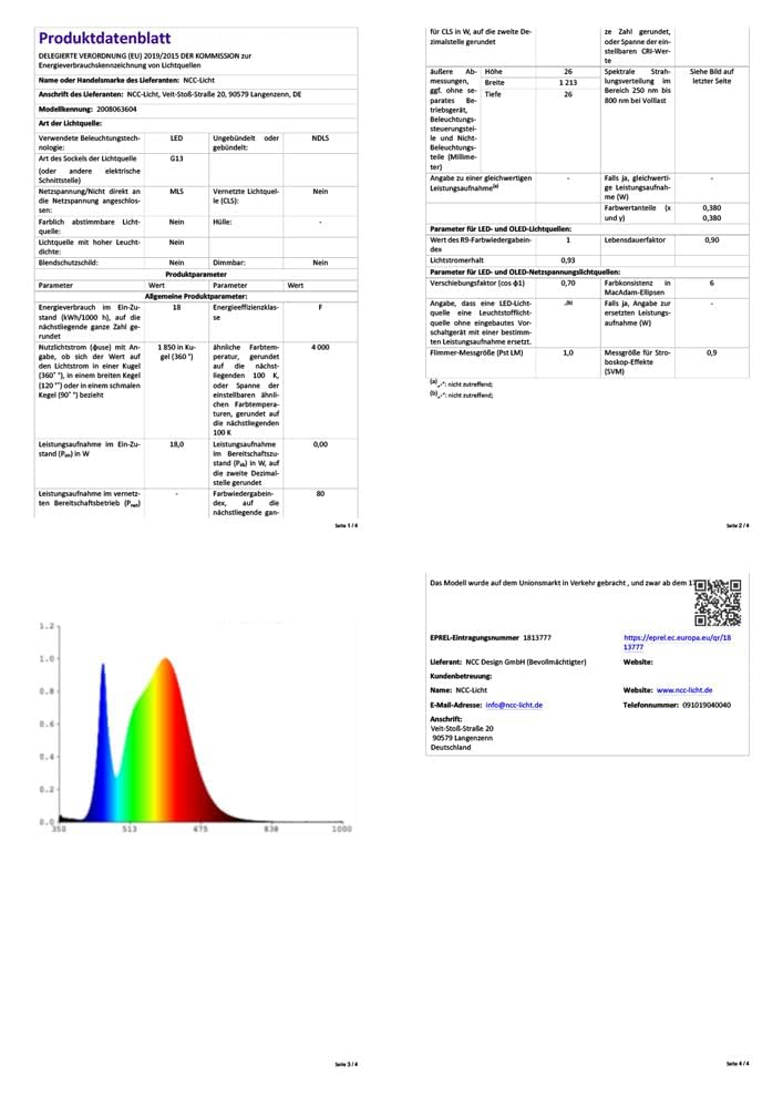 NCC-Licht Lot de 5 tubes LED, 120 cm, 18 W/840, G13, blanc neutre, 4000 K, remplace les tubes fluorescents KVG 36 W avec démarreur