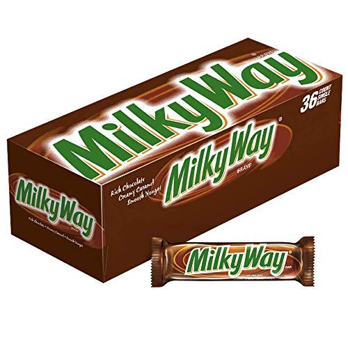 MILKY WAY Milk Chocolate Singles Size Candy Bars 1.84-Ounce 36-Count Box, Set of 3