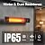Wall Mounted Outdoor Patio Heater,Space Heater for Garage Backyard Room Indoor,1500W Fast Electric Infrared Heater with Remote Control,9H Timers,Waterproof,Child Lock,Large Black