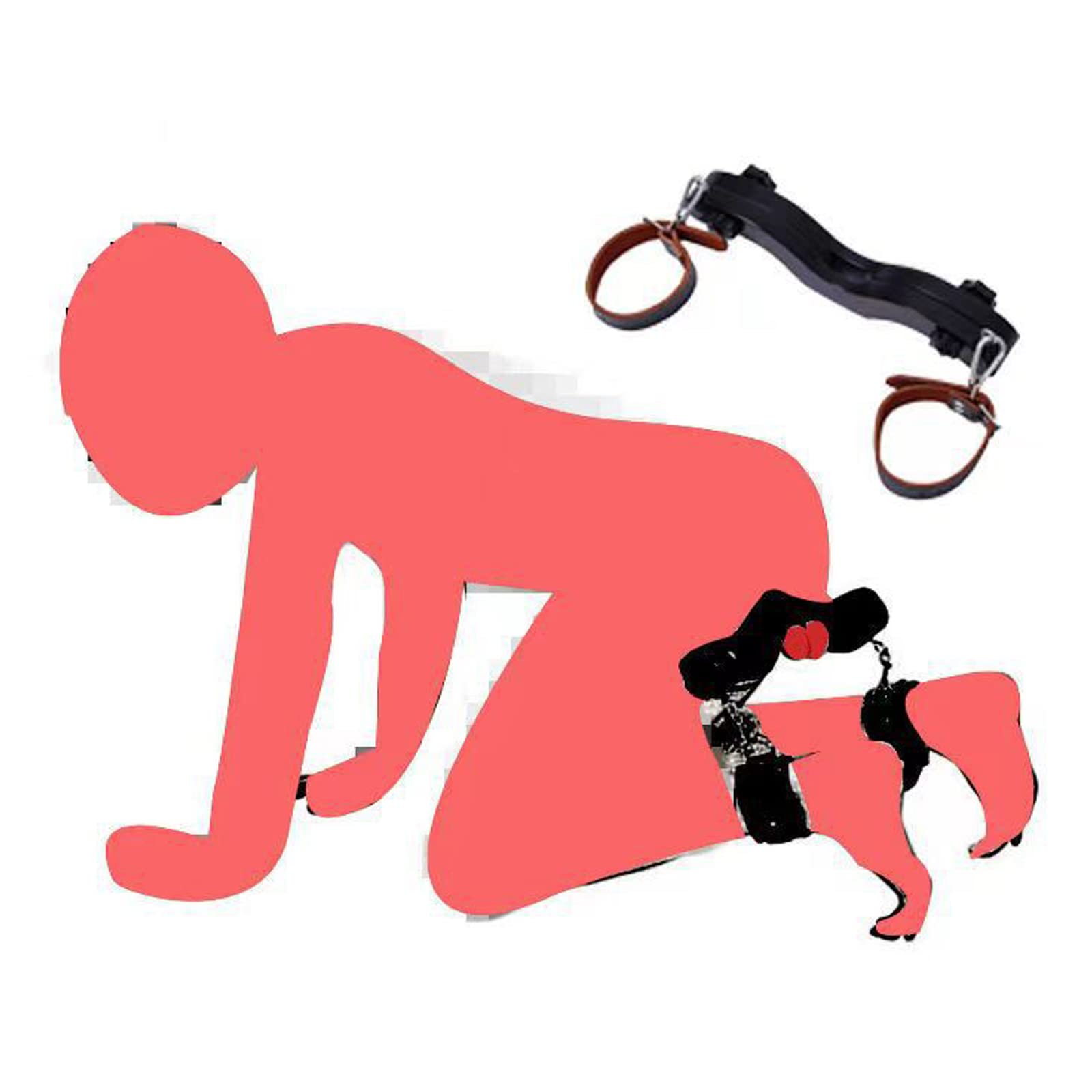 SM Scroto Bondage Testicoli Pressa Con Manette Alla Caviglia In Pelle Di Mucca Stimolatore Testicoli Regolabile BDSM Barella Testicoli Costrizione Pene Sesso Fetish Erotico