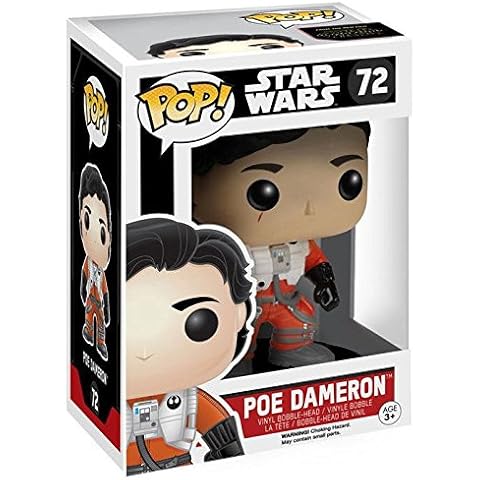 Funko 6230 Star Wars 6230 "Pop Bobble E7 TFA Poe Dameron Figure with/without Helmet Cover