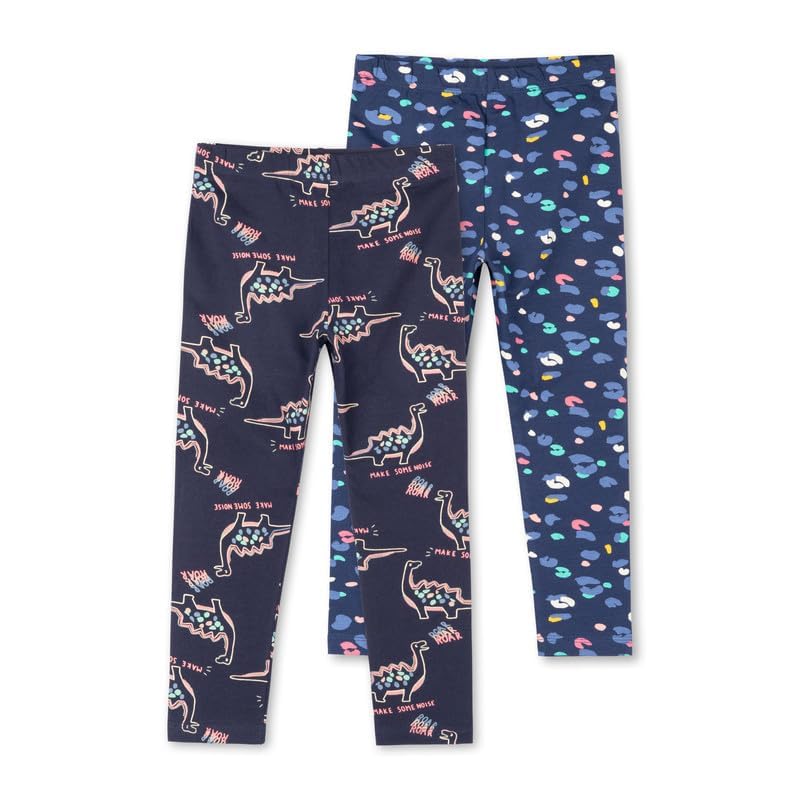 Image of ARIEL Cotton Printed Non-Transparent Regular Fit Ankle Length Leggings for Girls