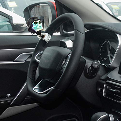 Arenbel Skull Soldier Style Steering Spinner Booster Knob Suicide Car Wheel Turning Assist Grip Handle Fit Most Vehicles Trucks Boats, Black #TOP3