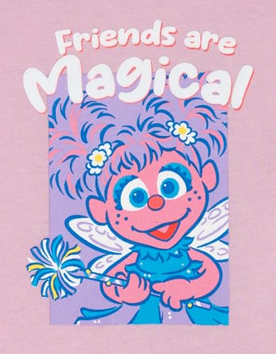 Image of Sesame Street Ruffled T-Shirt and French Terry Shorts Outfit Set Infant to Little Kid Sizes (12 Months - 7-8)
