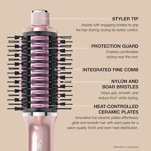 Shark Glossi 2-in-1 Hot Tool & Air Glosser, Lychee Pink, HT302PK - image 9