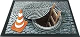 Fabricado en Italia. ITATI-Textilien Felpudo Canal Bahía 3d diseño de bahía de canal hütchen Felpudo
